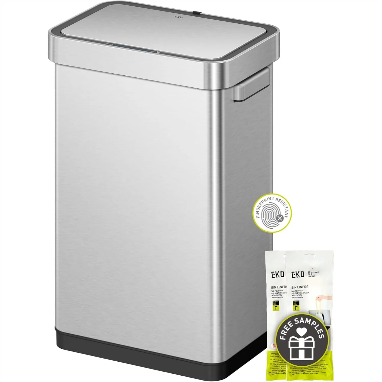 

Motion Sensor Trash Can 50 Liter Touchless Garbage Bin with Anti-Fingerprint Stainless Steel Finish for Kitchen