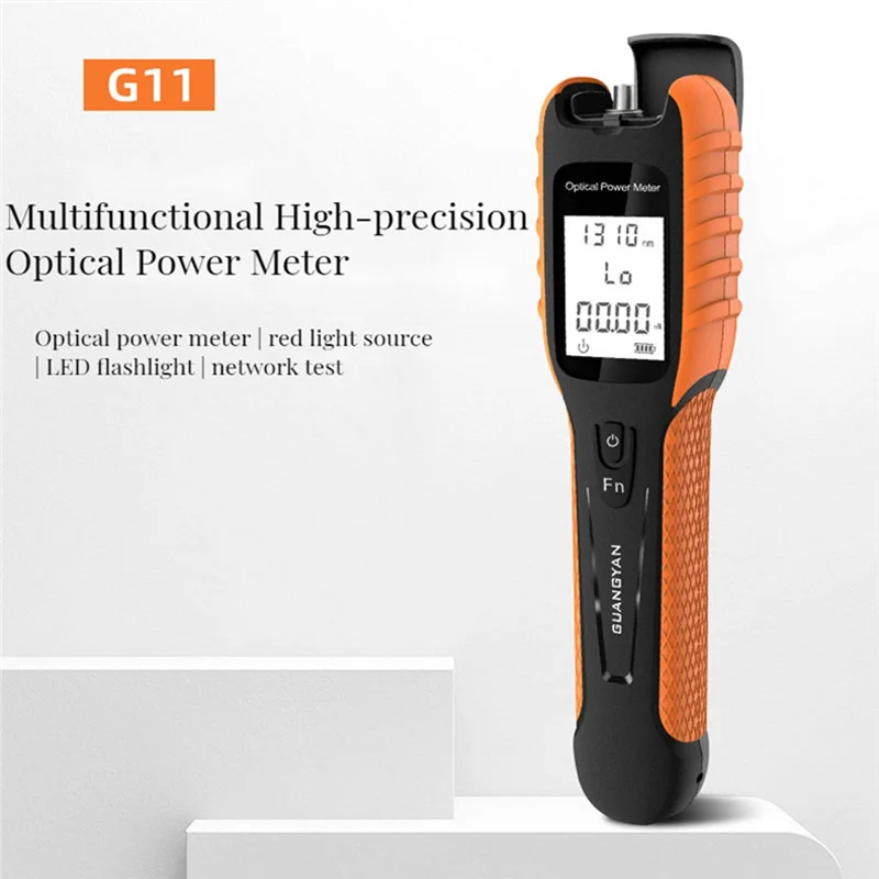 M18K-High Precision 5G FTTH G11 Fiber Optic Optical Power Meter OPM Tester Rechargeable Battery