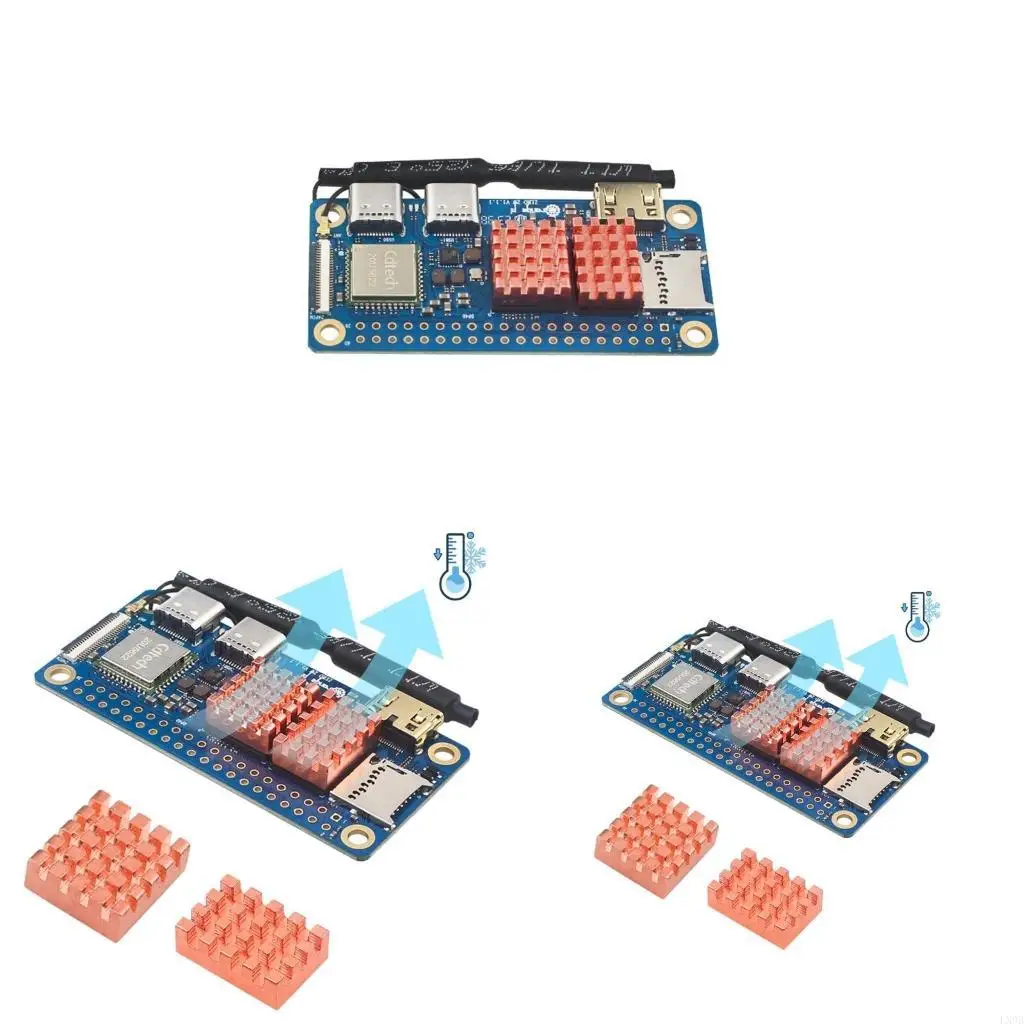 

2PCS Cooling Pad For OrangePi Zero2W Mainboard Radiators Copper Heatsinks