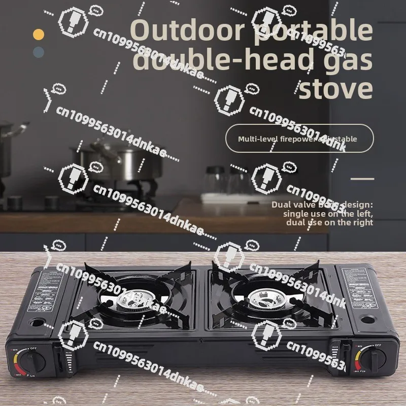 

Кассетная плита с двойной головкой, газовая плита с обоих глаз из нержавеющей стали, уличная портативная газовая плита, походная плита, оптовая продажа