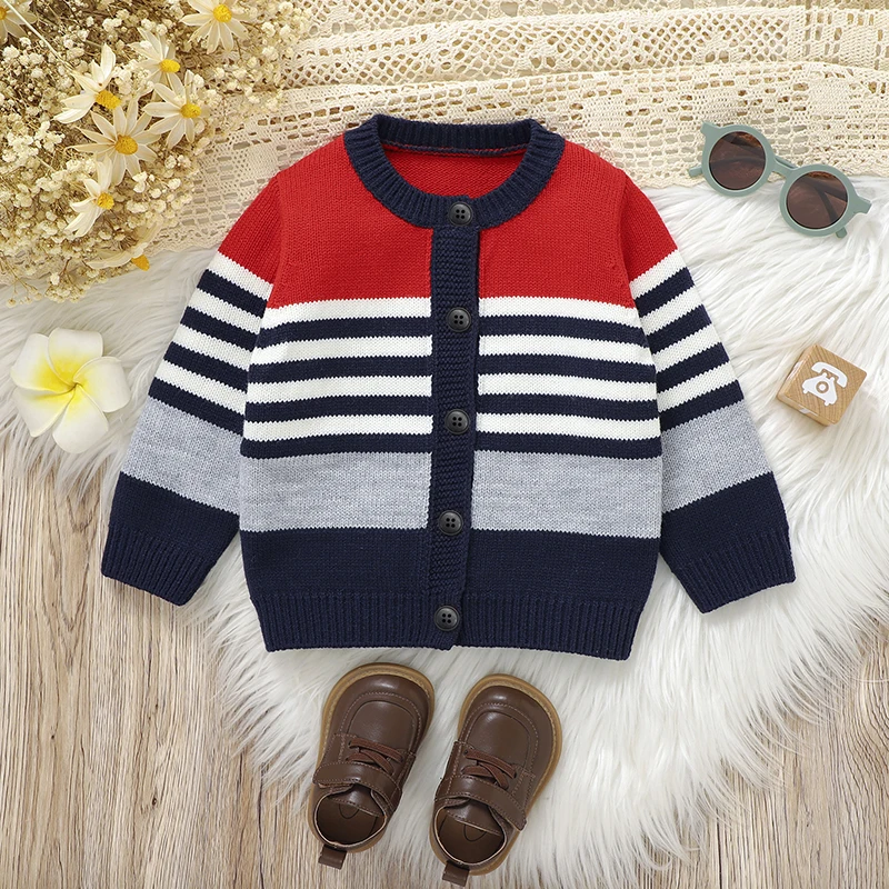 Winter Baby Pullover Kleidung Herbst Langarm Button Up Kleinkind Jungen & Mädchen Outwear Jacken & Mäntel 1-3Y Kinder Strickwaren top