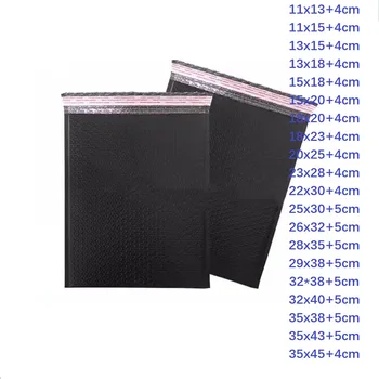 Black color small large bubble bags for packaging envelope mailing bags bubble mailer small business packing shipping wrap 11x13