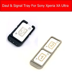Single & Daul Sim Card Tray For Sony Xperia XA Ultra XAU C5 C6 F3215/16 E5563/33/06 SIM Card Socket Reader Adapter Repair Parts