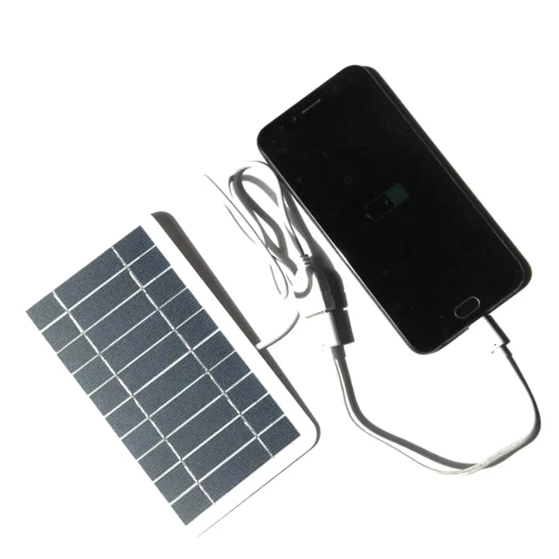 5V 2W Solar Charger USB Outdoor Portable Mobile Phone Solar Mobile Power Charger