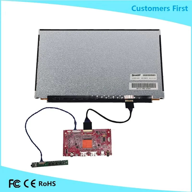 LQ156D1JW04 LCD Screen Display Panel +Compatible Replacement Self Assembly Control Board Mainboard Mother Board With 2 HDMI USB