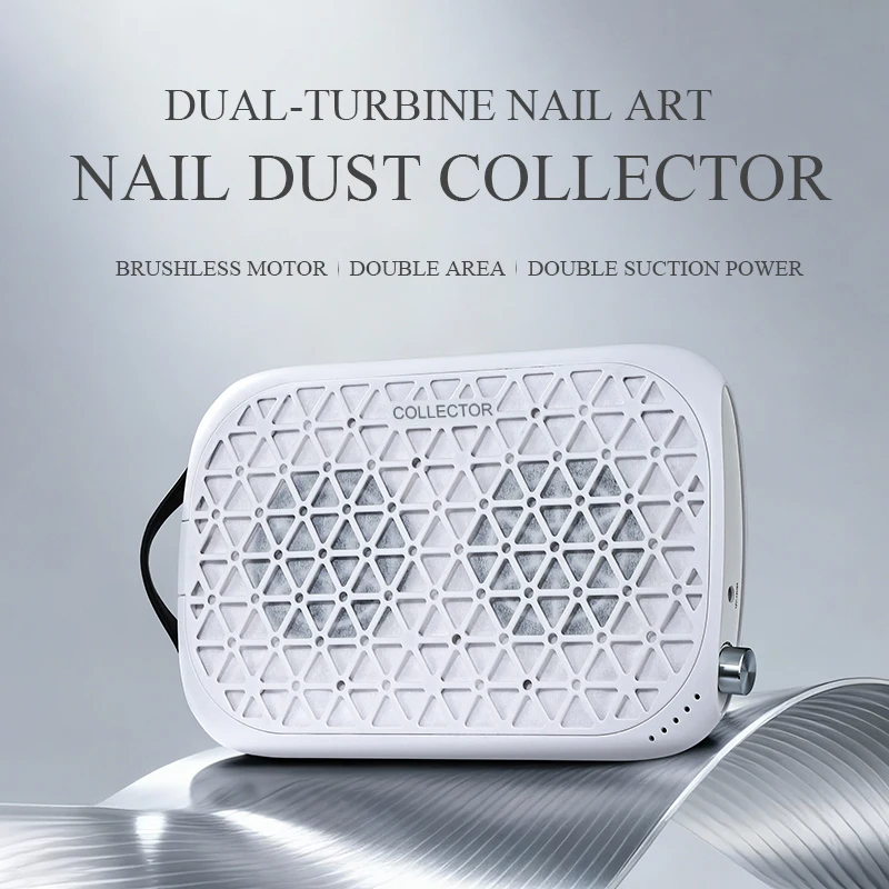 

OEM Rechargeable Nail Dust Collector 12000RPM Double Fan for Nail Salon & Manicure Station Professional Nail Machine