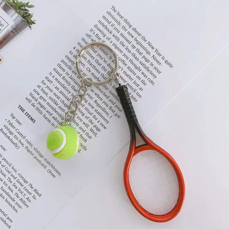 Creative Mini Tennis Racket Keychain Car Keychain Accessories  Mini Handbag Cute Keychain Fashion Keyring