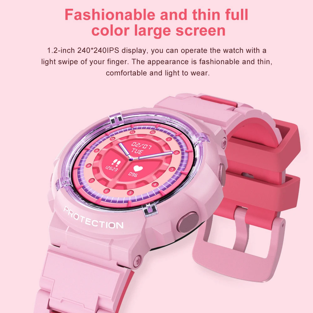 2023เด็กแบบใหม่บลูทูธสมาร์ทวอท์ช1.2 "นาฬิกาออกกำลังกายอัตราการเต้นของหัวใจกันน้ำเตือนข้อมูลนาฬิกาอัจฉริยะสำหรับเด็ก