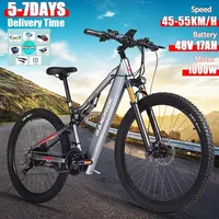 YG90 Electric Bicycle 1000W High-Torque Motor 27.5-inch Thin Tire 17AH Battery Climbing up to 30° Sports Entertainment Cycling