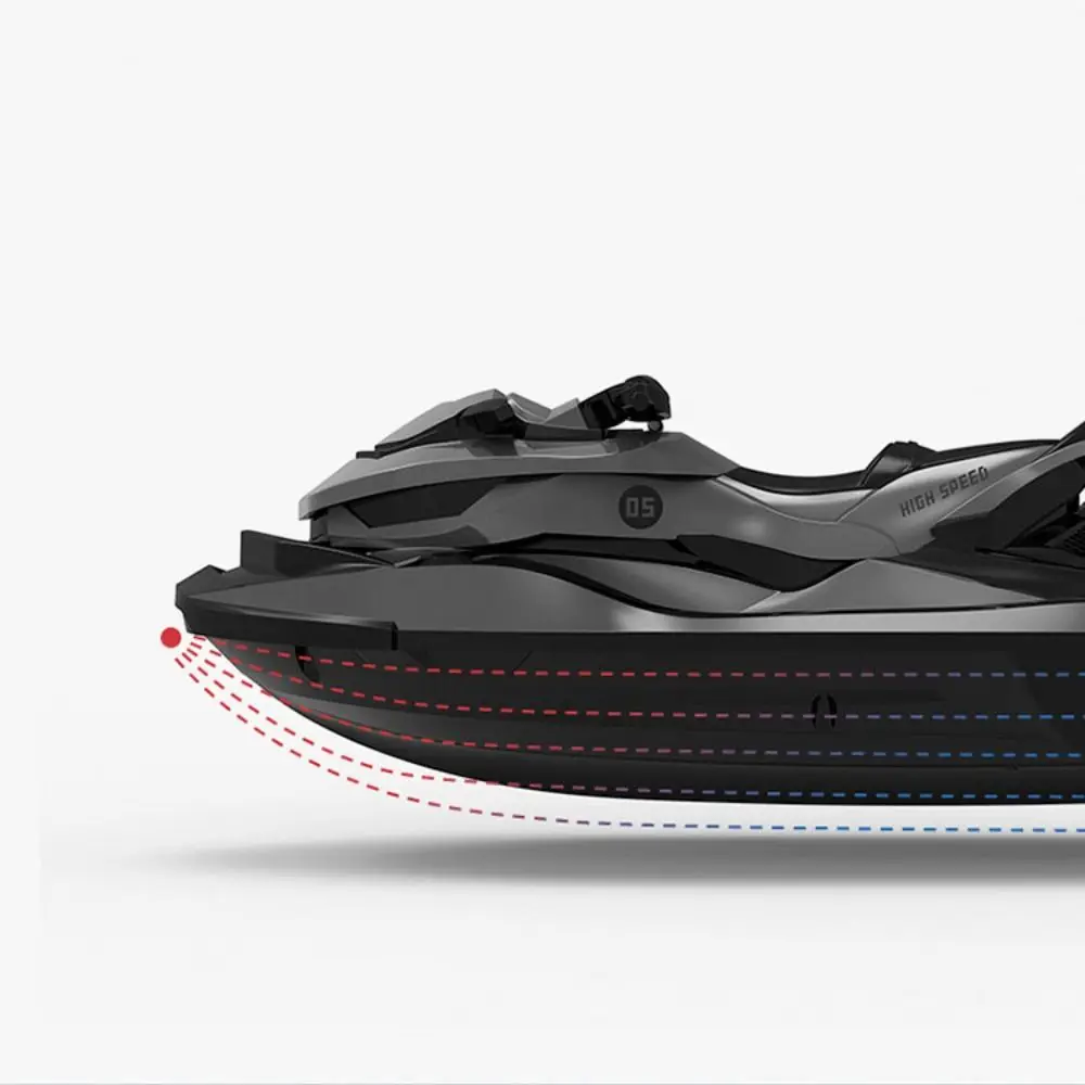 

Plastic High-Speed Rc Motorboat Waterproof Jet Ski Electric Boat Simulation Model Rechargeable Portable 2.4g Wireless Speedboat