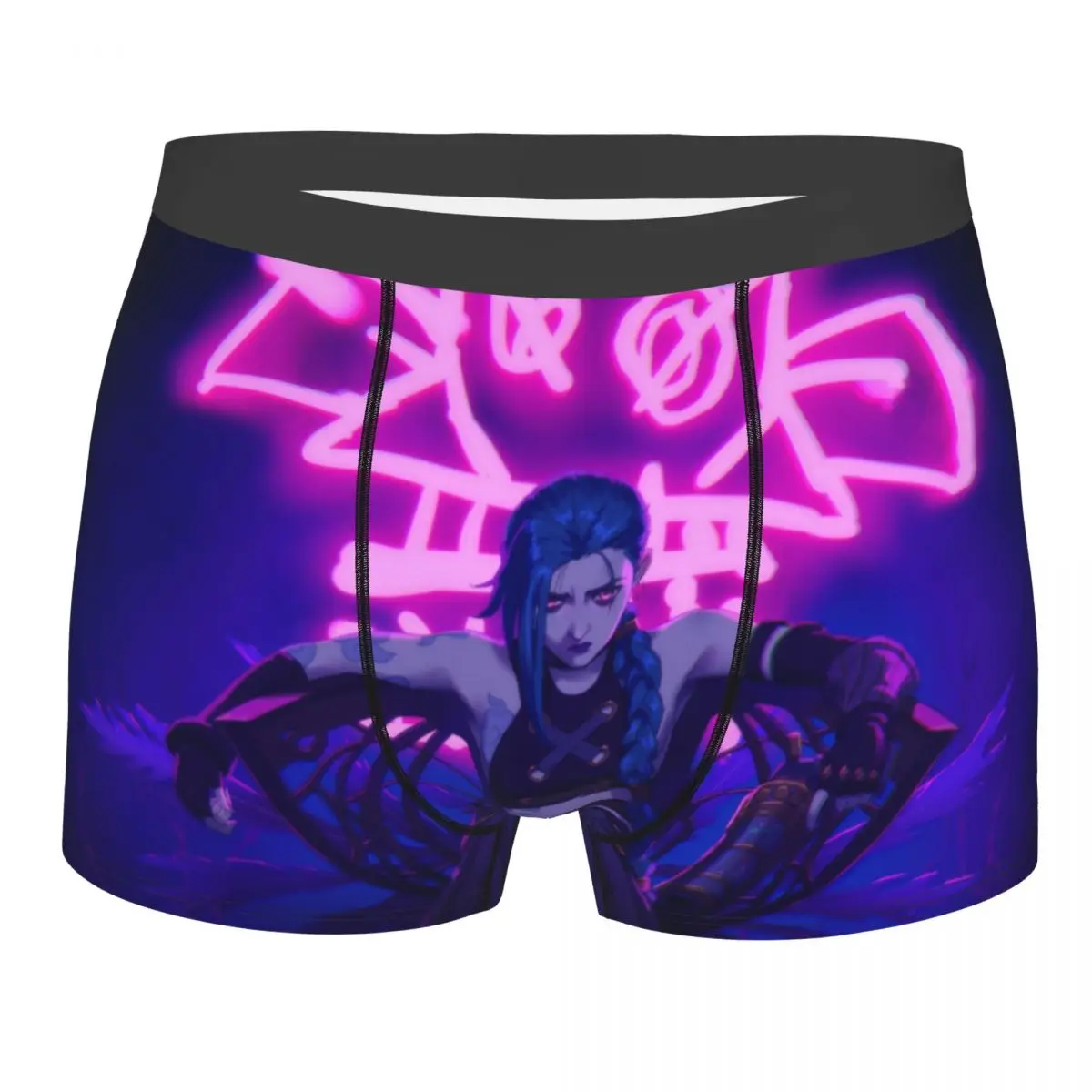 Arcane LOL MONKEY Jinx Underpants Cotton Panties Men's Underwear Sexy Shorts Boxer Briefs