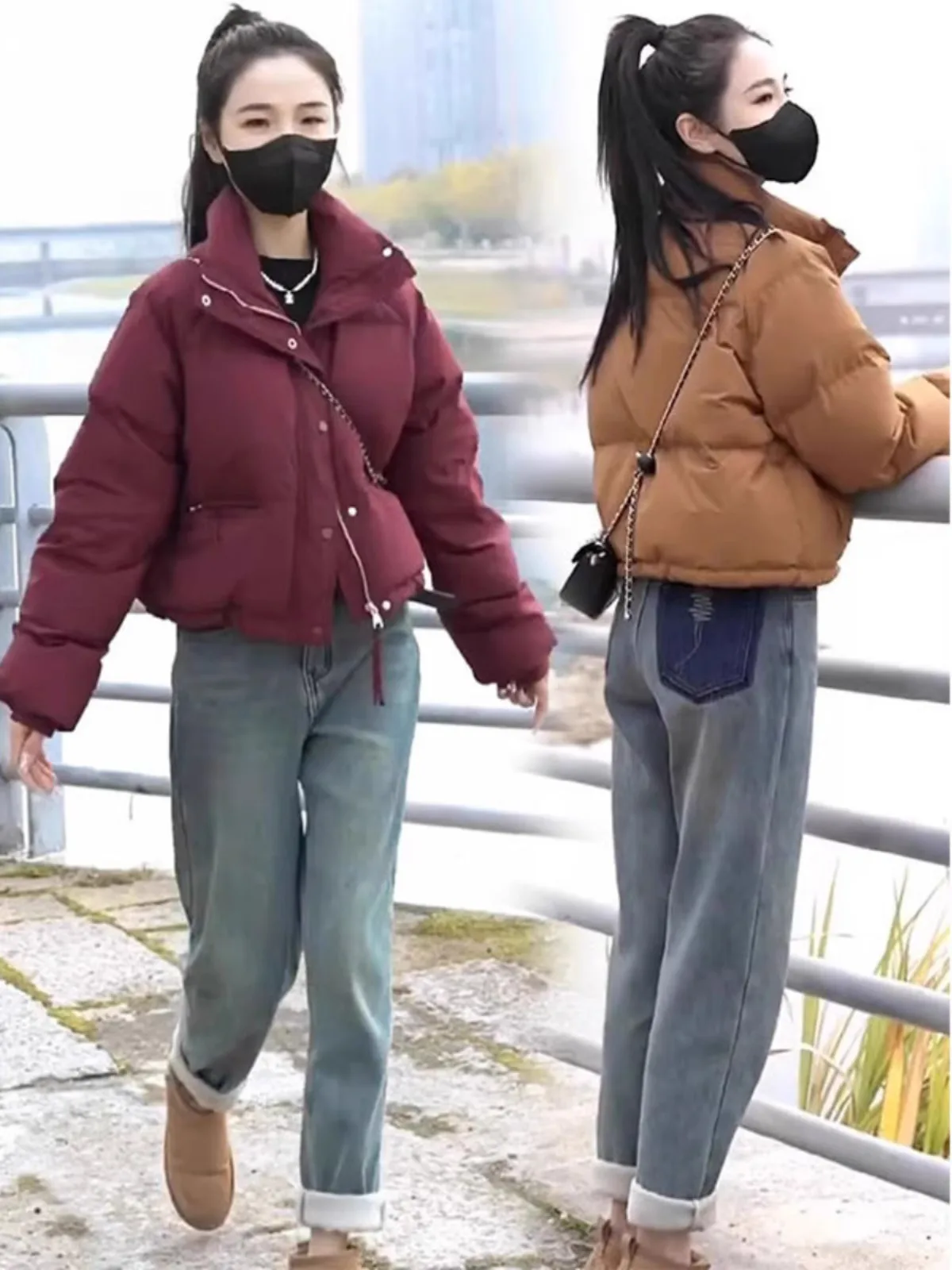 

Женская утепленная куртка-пуховик в американском ретро-стиле, свободного кроя, корейский дизайн, новинка зимы 2025