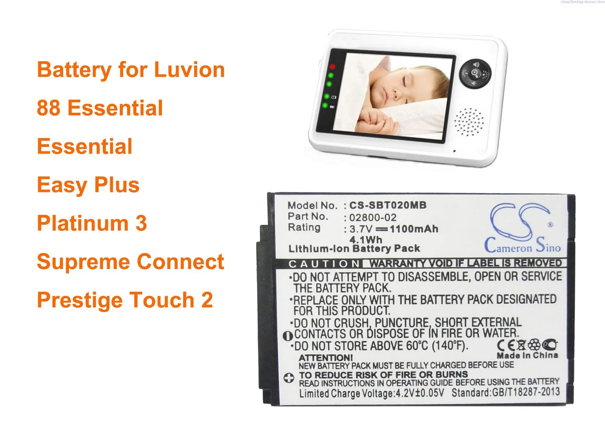 

Аккумулятор емкостью 1100 мАч для Luvion 88 Essential, Essential, Easy Plus, Platinum 3, Supreme Connect, Prestige Touch 2