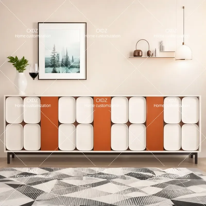 Nordic Solid Wood Side Cabinet Modern Simple Entryway Shoe Storage Locker for Living Room Entrance Hallway Decoration Free