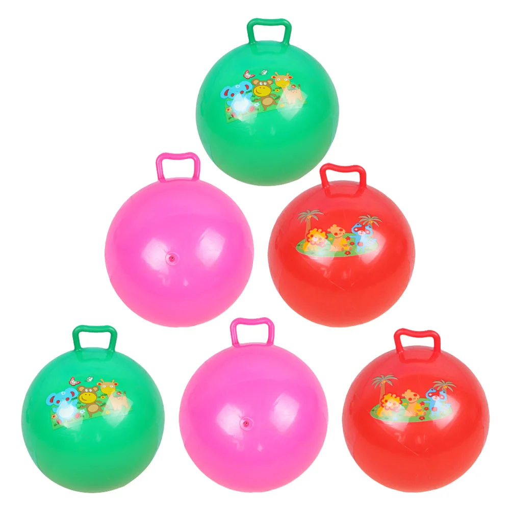 

6 Pcs Pat The Ball Inflatable Hop Kids Toy Bounce Toys Children’s Jumping for Childrens Handle