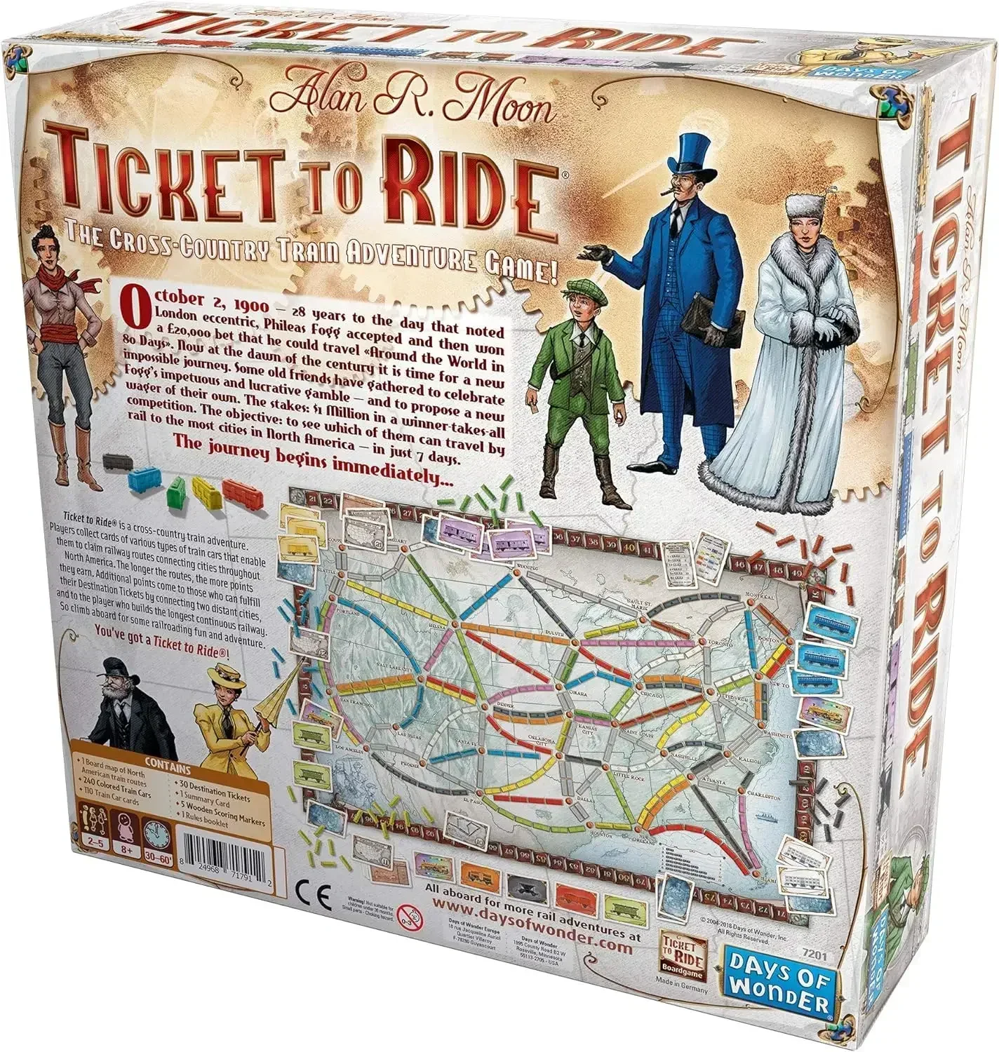 Ticket to Ride and New york Europe Board Game Family Multiplayer Friends Party Play Cards Game Plot Collection Toys Gifts