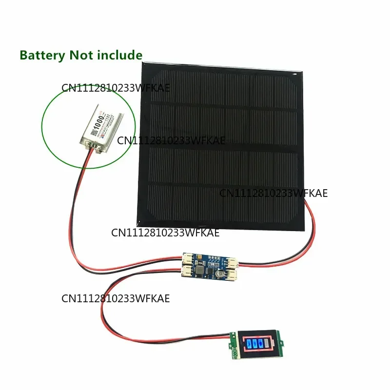 6V 3W 4.5W 6W 9V 4.2W 12V 2W Solar Panel /Solar Min Battery Charger /Battery Display DIY KIT PH 2.0 Cable