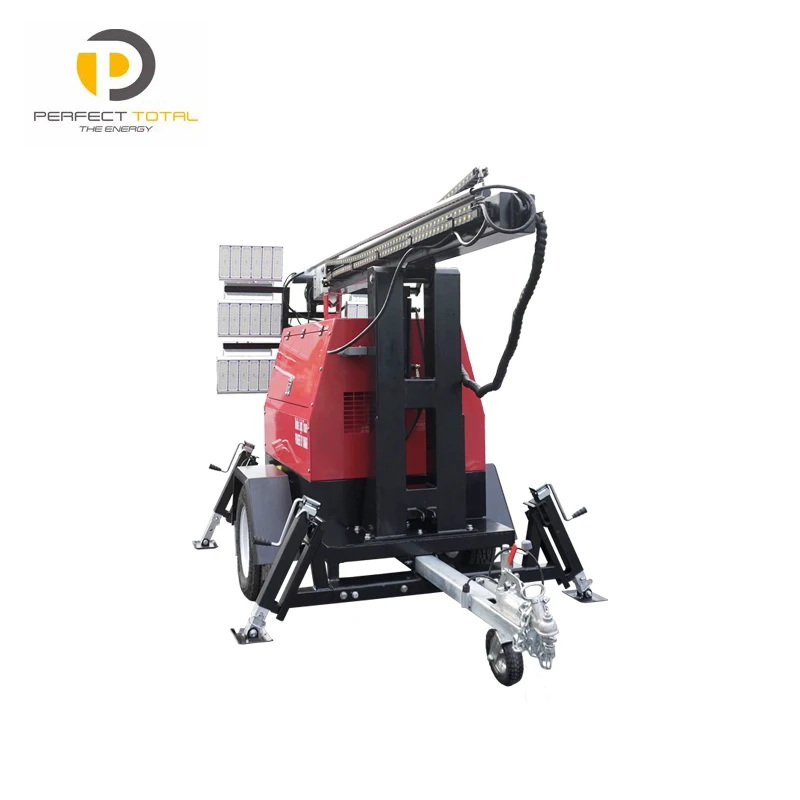 Torre de luz móvel do gerador LED 2400W para construção de mineração