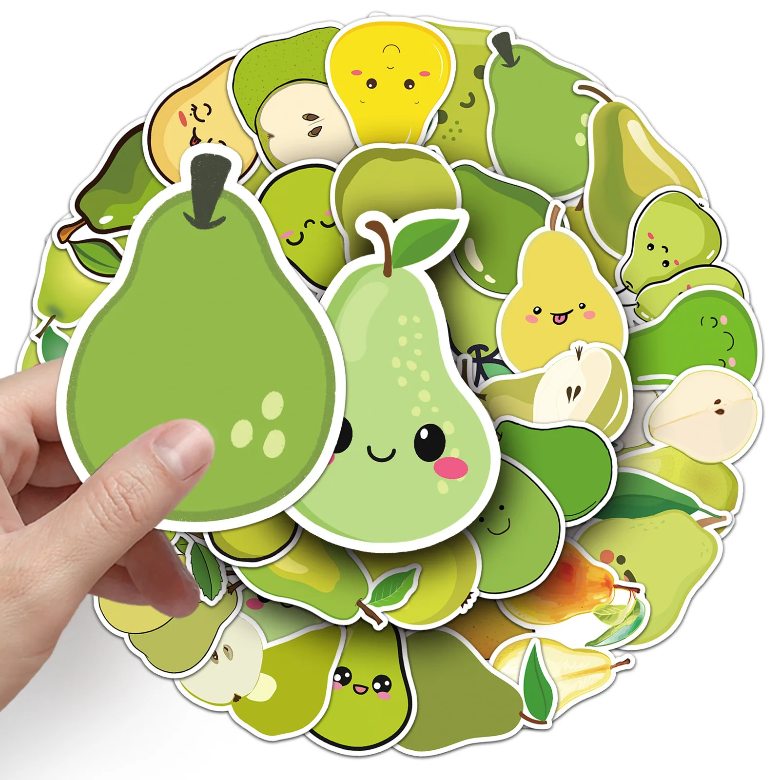 10/30/50 قطعة الكمثرى الكتابة على الجدران ملصقات شخصية الكرتون لطيف الفاكهة الديكور ملصقات الإبداعية DIY بها بنفسك الغيتار كوب ماء سكيت