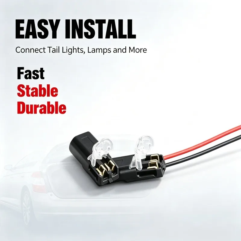 Solder‑Free No Wire Stripping Pluggable LED Connector Male Female Butt Plug Two‑Wire Quick Connect Terminal - view 2