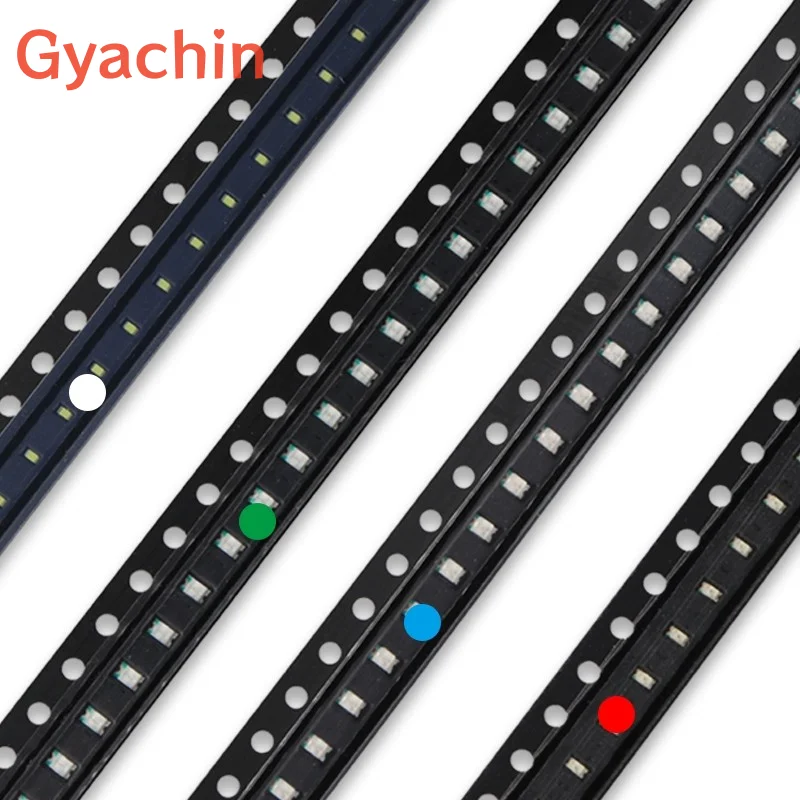 100pcs 0805 0603 1206 SMD LED Ultra Bright Red Blue Yellow White Orange Purple Pink Color Light Diode Emitting Diode Kit DIY