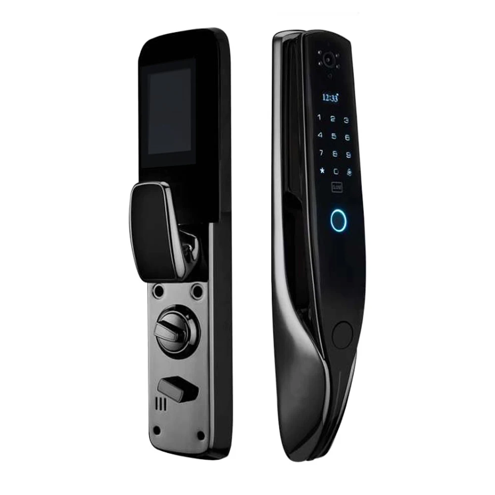 セキュリティ全自動スマート指紋ロック、目に見えるキャッツアイスマートスワイプカードパスワードドアロック付き