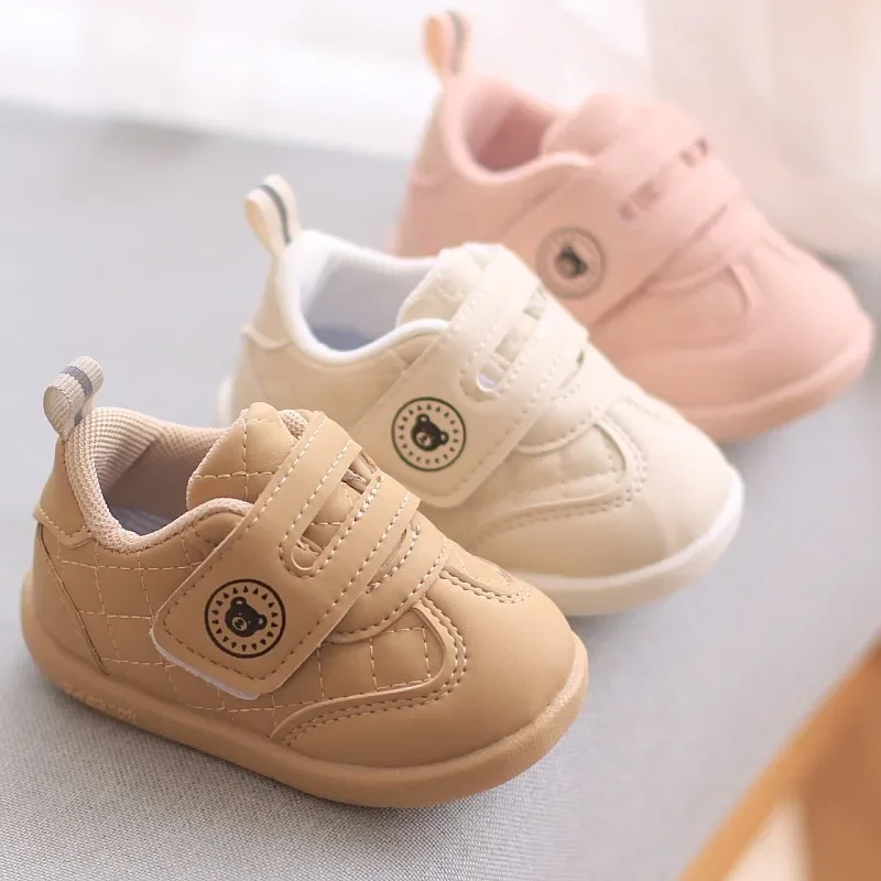 0 to 3 Years Old Baby Walking Shoes Spring AutumnToddler Boy Solid Hook Loop Sneakers for Girls Kids Child Casual Sport Shoes