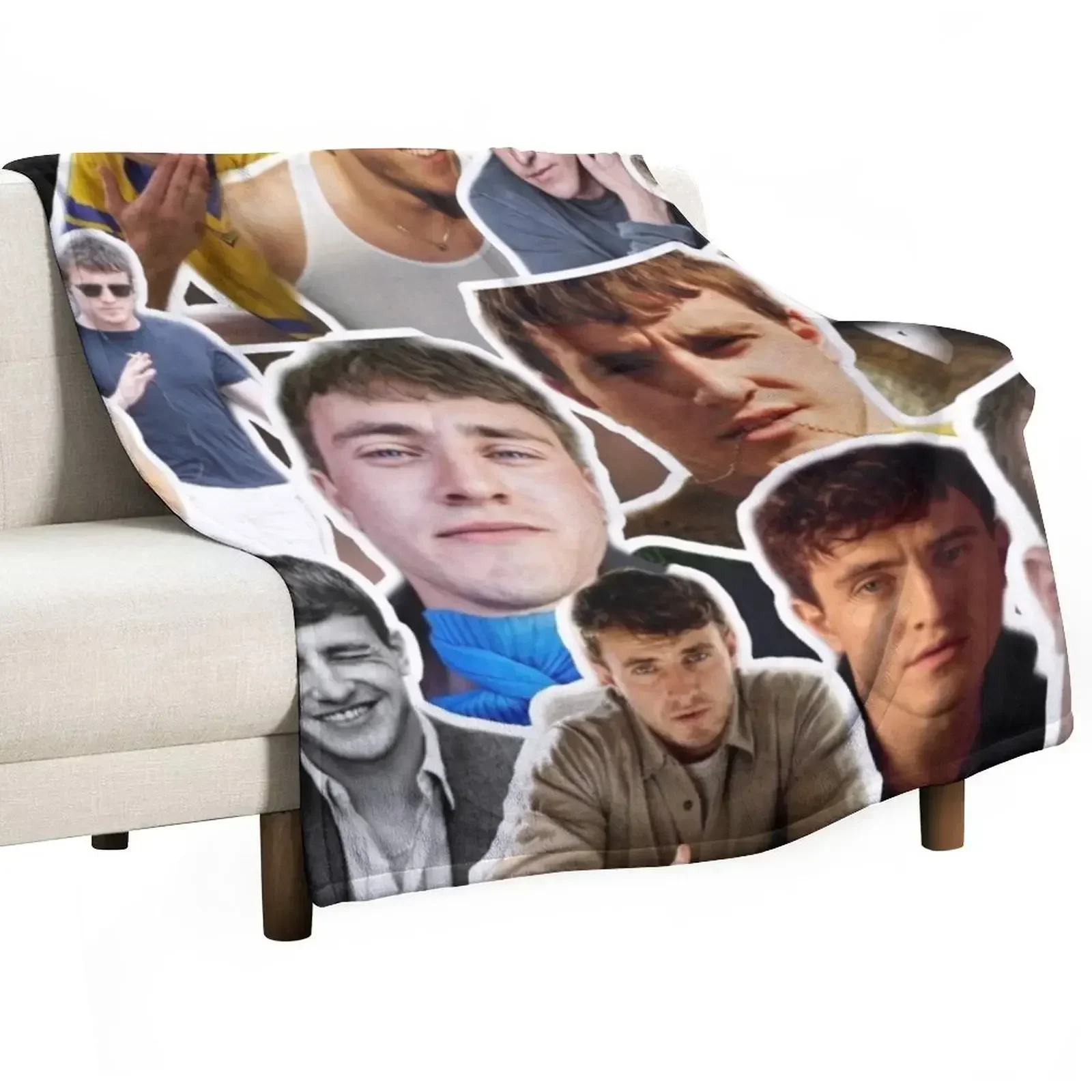 paul mescal photo collage Throw Blanket Custom Heavy Blankets