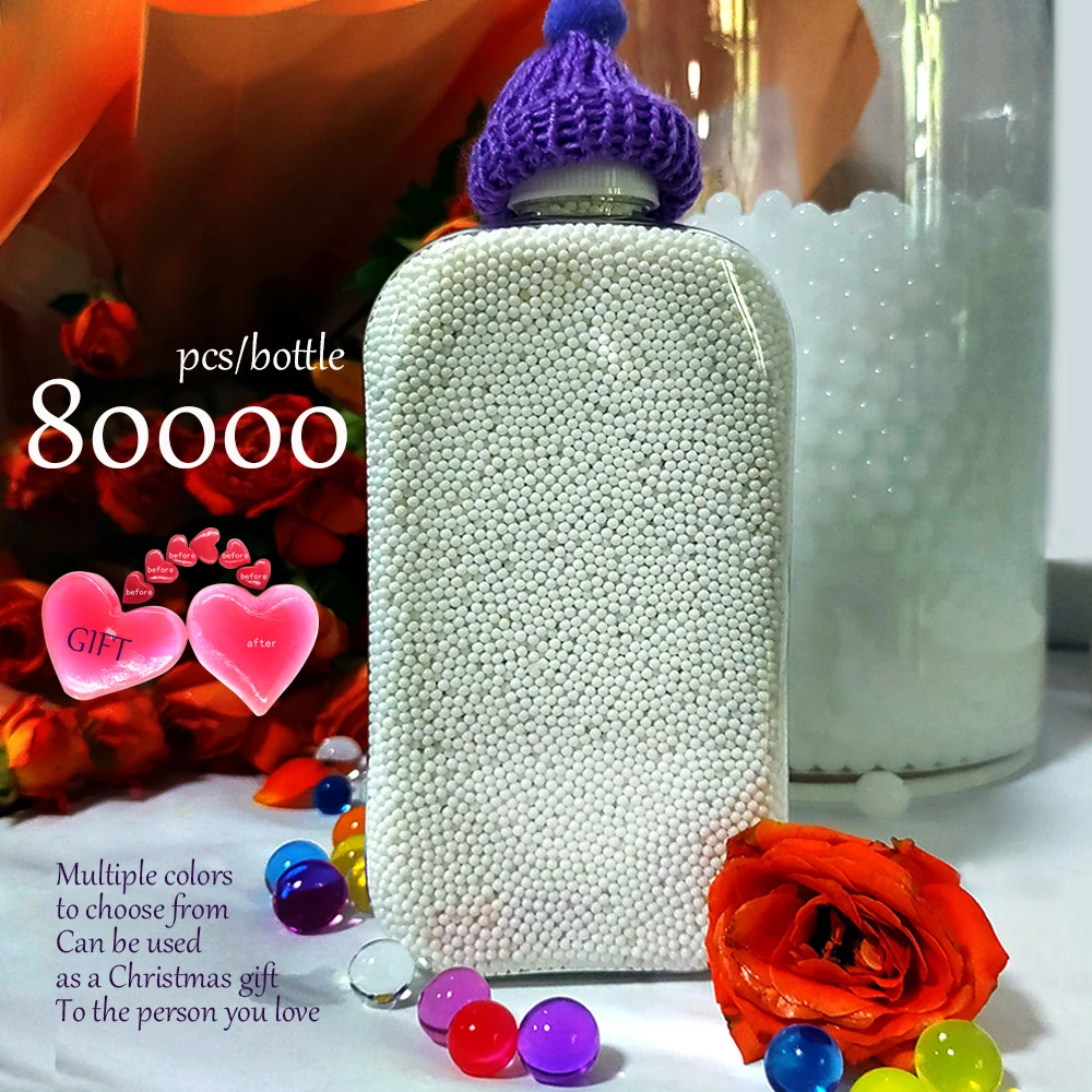 80000 pz/bottiglia regalo di natale cristallo terreno acqua perline bibiz Gel palla per fiore/diserbo fango palle in crescita decorazione della casa