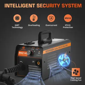 Hzxvogen-Maschine aus Gas ohne Gaselektrikschweiß, Schweißern, Schweißeisen, Portate, Invoner, 4PCs, Metall 12 Hauptverkäufe MIG Tragbares Schweißgerät - №3