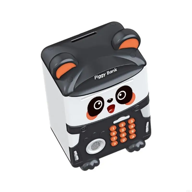 C63C Piggy รูปแพนด้าบันทึกเงินกล่องเงินสามารถประหยัดเงินได้