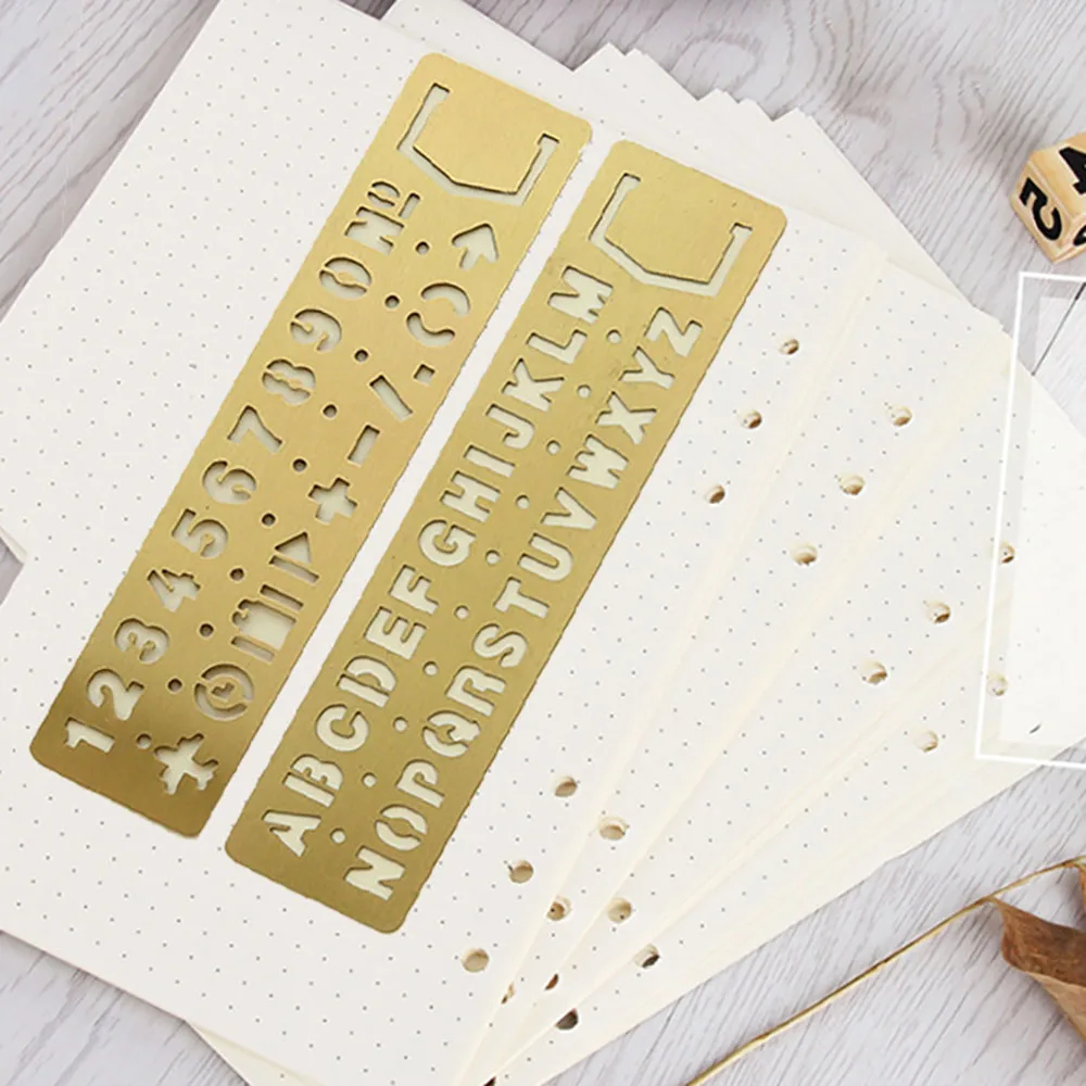 Belonging to bookmark measurement drawing ruler, student hollowed out bookmark multifunctional alphanumeric template ruler