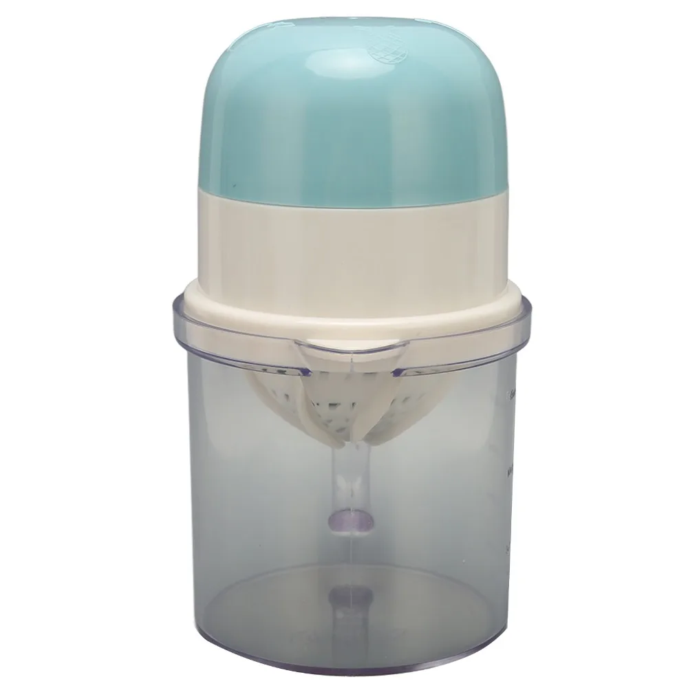 Durable ABS Manual Juicer Blue Green Portable Design Citrus Juicer Multifunctional 2-in-1 Juicing Cup Home Kitchen