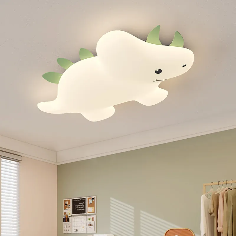 Children's Room Ceiling Light Creamy Style Warm Boys Girls Study Room Bedroom Light Cartoon Dinosaur Kindergarten Room Lighting