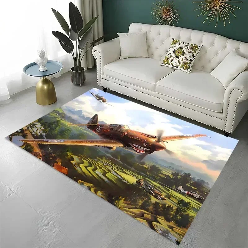 Fighter World Carpet, bedroom living room home decor garden lawn mat baby mat bathroom kitchen non-slip carpet Christmas gift