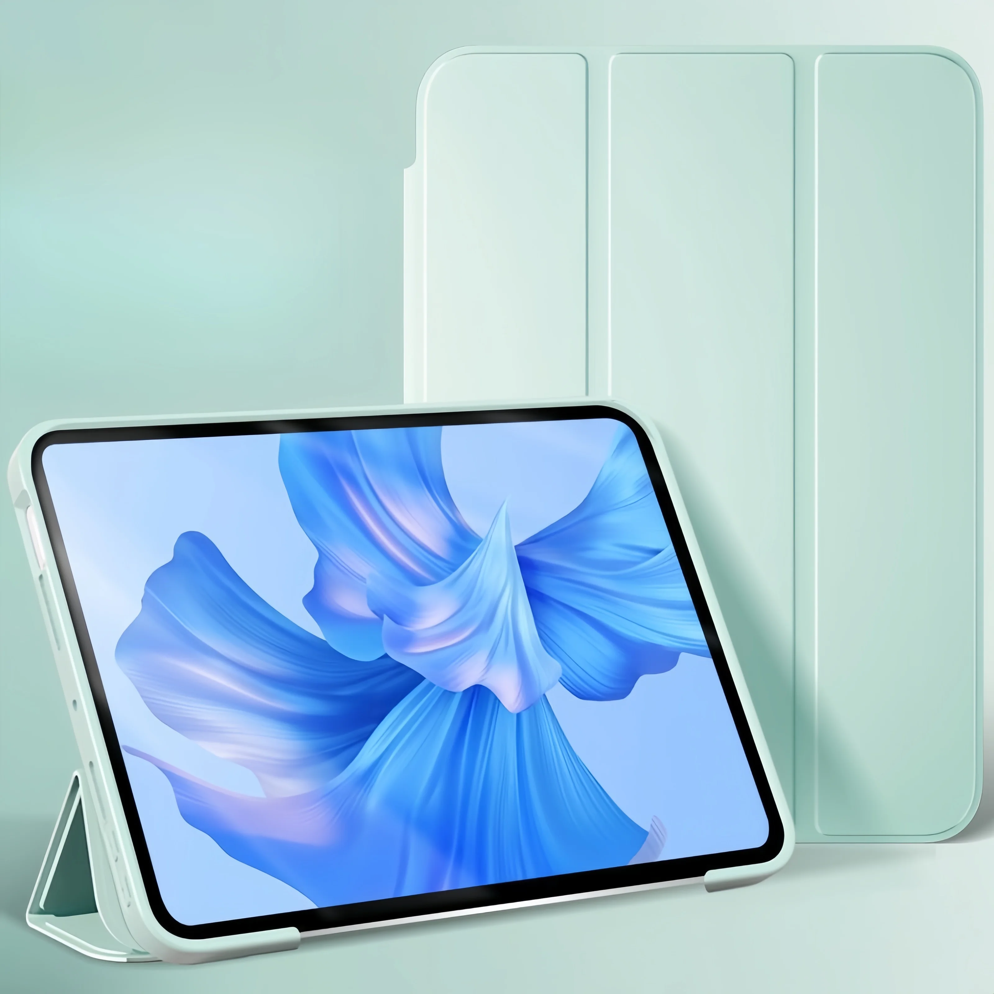 غطاء ذكي لهاتف هواوي MatePad Air Pro T10S SE 11 11.5 10.8 10.4 بوصة حافظة Funda Stand Pu جلد مع غلاف خلفي ناعم من مادة البولي يوريثان