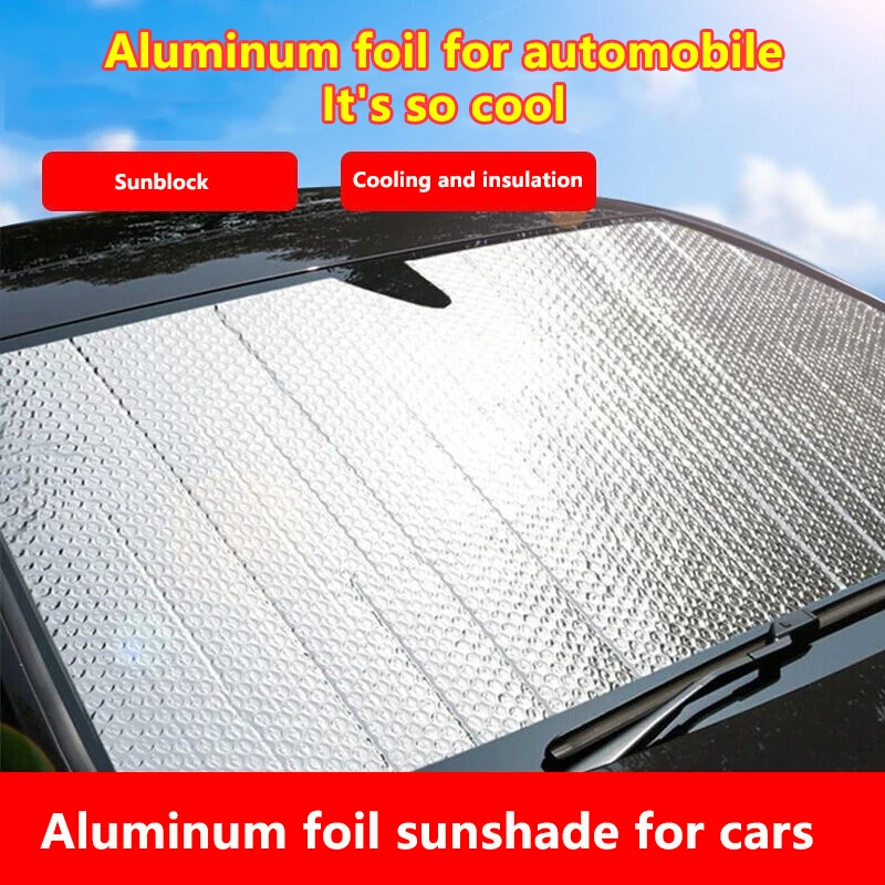 140cm Car Windshield Foldable Sun Shade Visor Cover Block Reflector Portable Breathable Anti UV Protector Screen Free