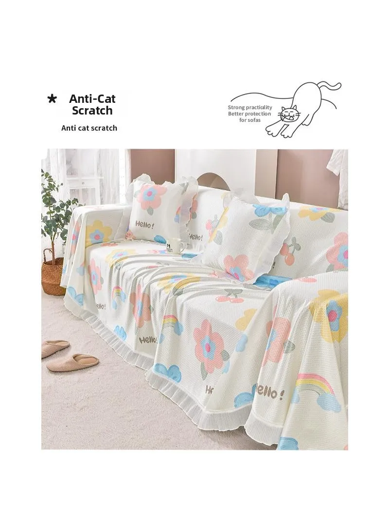 

Новинка лета 2023: Чехол для дивана из ледяного шелка, цельный, моющийся, с защитой от царапин, из полиэфирного волокна, домашний текстиль