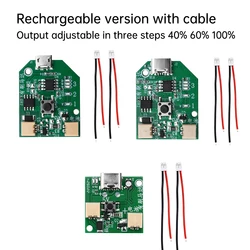 3-Speed Universal Small Fan Control Board With Brush Micro USB Type-C Rechargeable Circuit Board Charging Module with Cable