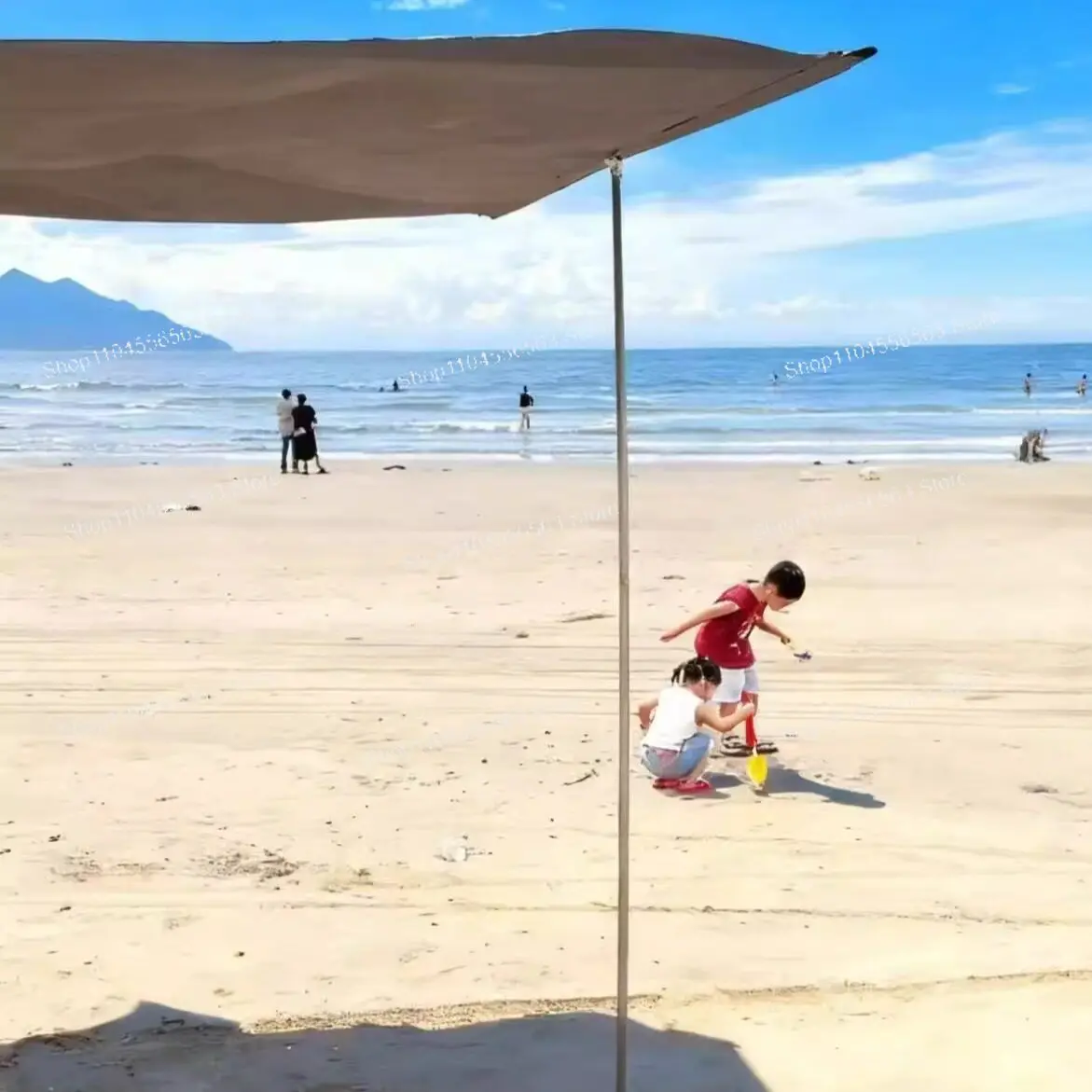 Wind powered outdoor canopy beach sunscreen sunshade thread portable