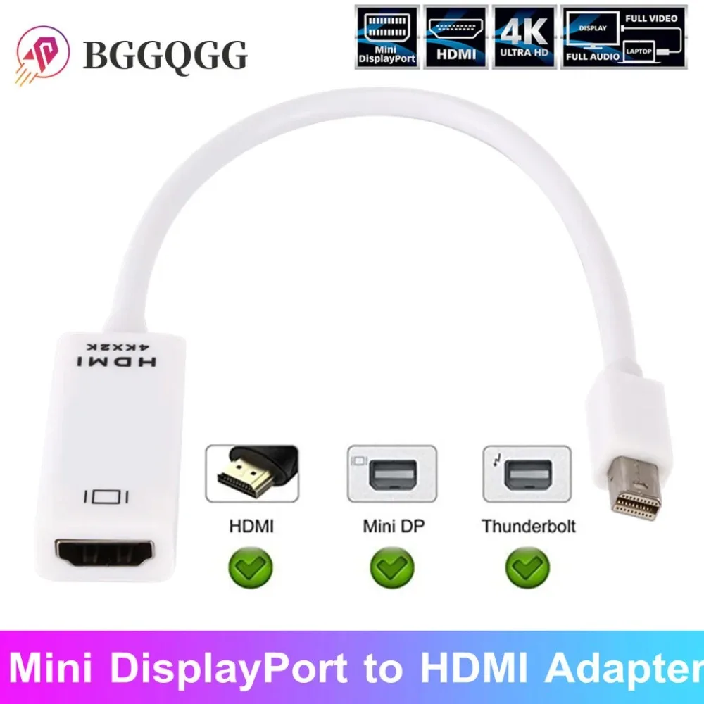 Mini Displayport To HDMI-compatible Cable 4k 1080P TV Projector Projetor DP 1.4 Display Port Converter For Apple Macbook Air Pro