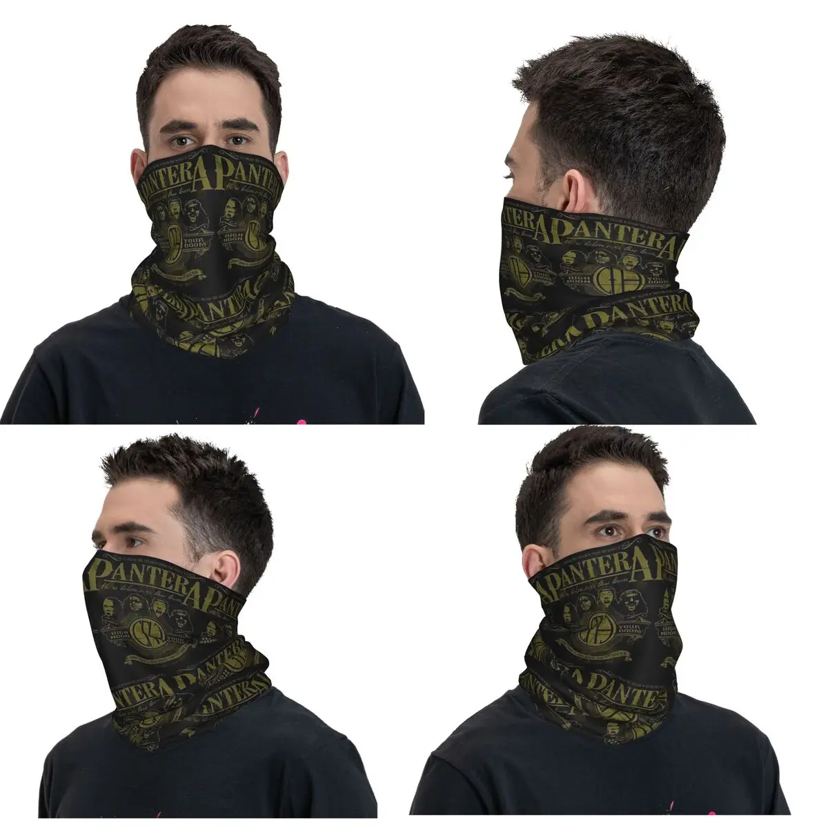 

US Pantera Band Dimebag Darrell Poster Bandana Neck Cover Printed Mask Scarf Multifunction Headband For Men Women Adult