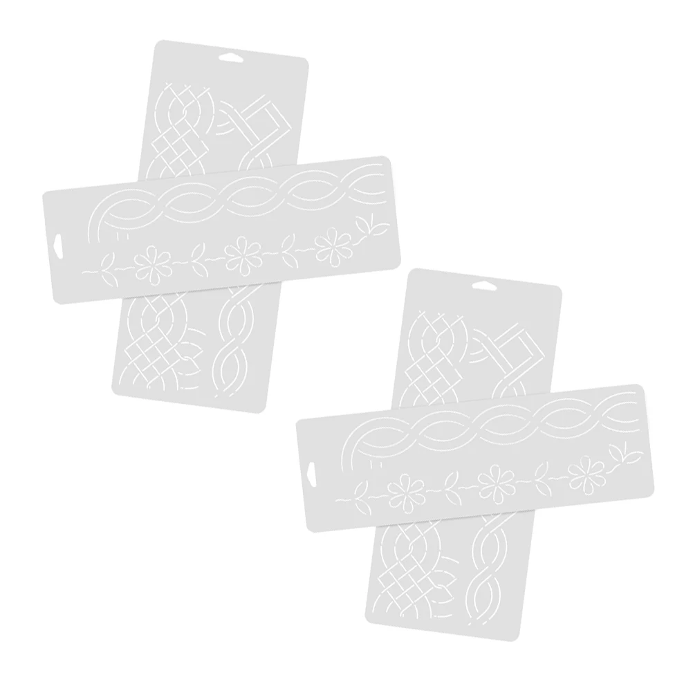 

4pcs Cross Stitch Templates Vintage Sewing Patterns Fabric Embroidery Quilt Plastic Acrylic DIY Crafting Reusable