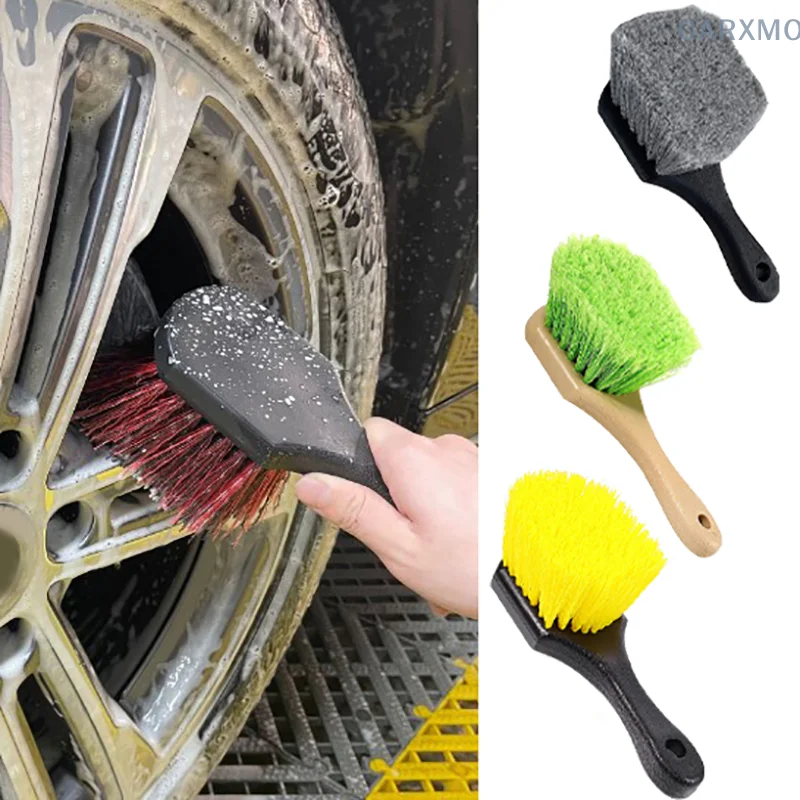 

Wheel & Tire Brush For Car Rim And All Exterior Surface Soft Bristle Car Wash Brush Cleans Tires & Releases Dirt And Road Grime