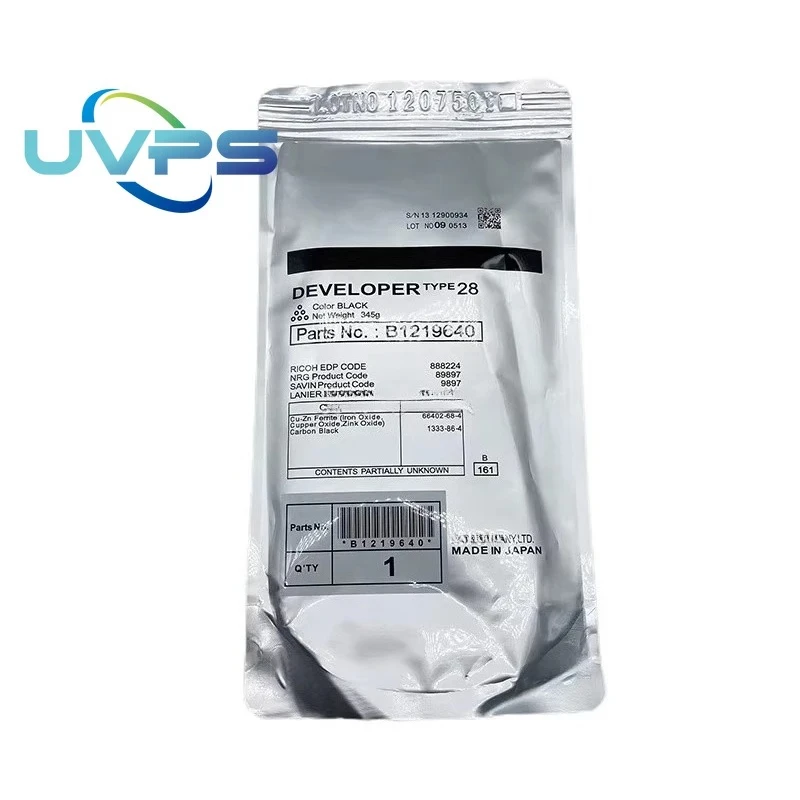 

1pcs Developer Powder Type 28 B1219640 for Ricoh MP 1600 1610 2000 2018 1018 2011 Aficio 2015 2016 2018 2020 3025 3030 MP3351