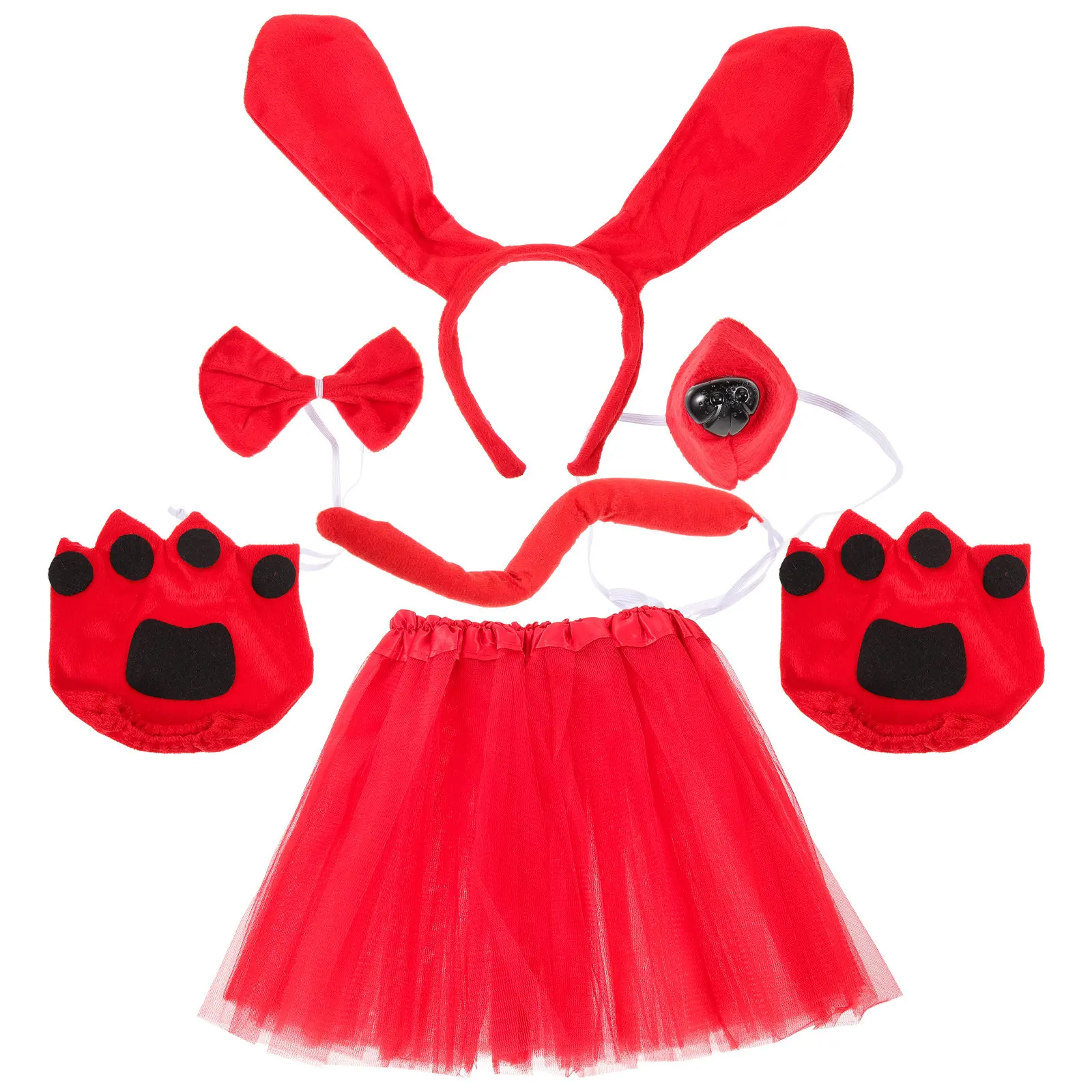 1 Zestaw Opaska na Głowę Jamnika Kostium Uroczy Strój Cosplay dla Dorosłych Akcesoria na Imprezę Halloween Występ Odporny na Zużycie