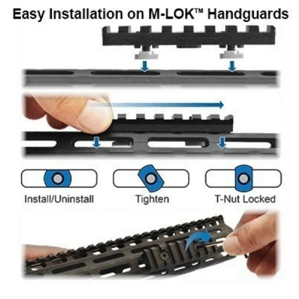 M-LOOK Screw and Nut Replacement Rails  Screw Replacement Set for MLOK Handguard Rail Sections Hunting Gun Accessories 10pcs