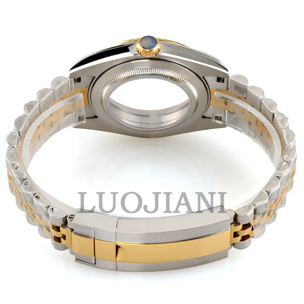 NH35 Watch Case 39/36mm Sapphire Glass For Seiko NH35 NH36 Movement Stainless Steel Jubilee Bracelet NH35 Datejust Watch Case