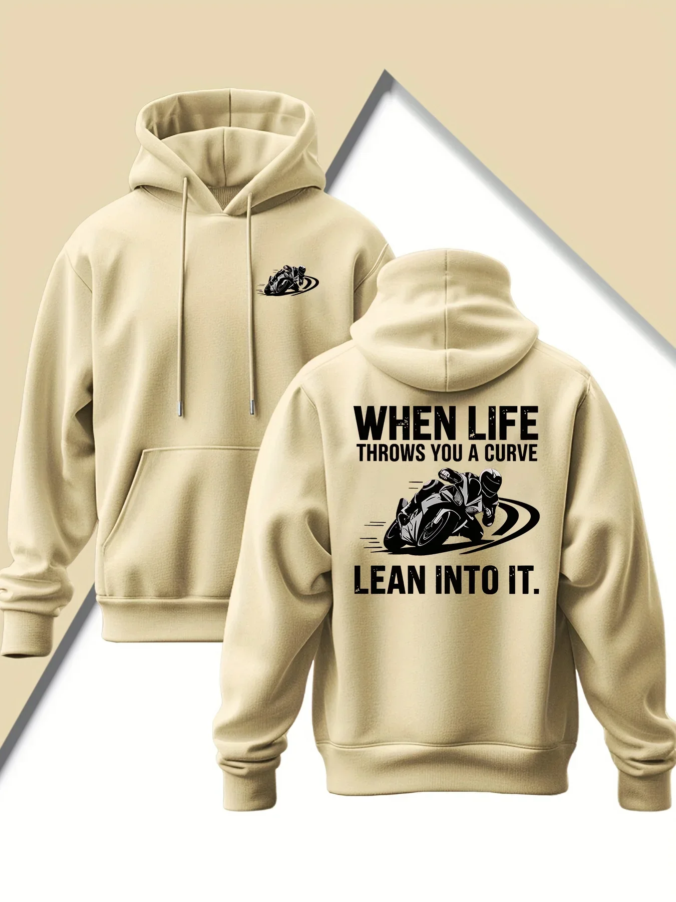 Riding Hoodie Unisex Motorcycle Biker Moto Quote Motivational Curve Lean Life Bike Speed Trendy Oversized Sport Sweatshirts