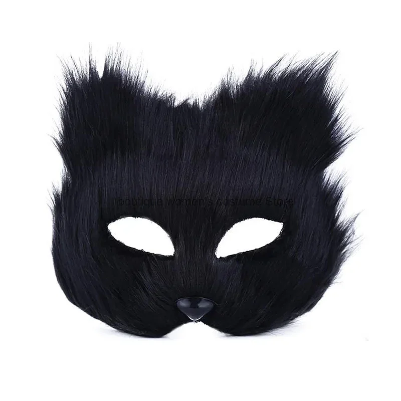 Halloween Cosplay Trucco Palla Maschera Animale Volpe Party Dress Up Puntelli Cosplay Peluche Gatto Maschera Accessori